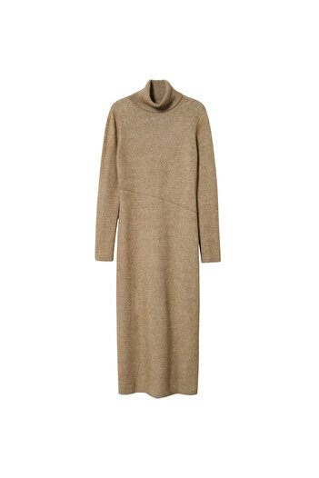 MANGO Woman Καφέ Γυναικείο Φόρεμα 37097766