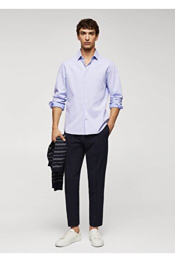 MANGO Man Structured Cotton Slim Fit Shirt