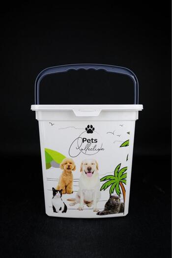 Digithome Dog Food Storage Container Organizer 6 Lt White Pattern-2 – BAG 2354 C320.037
