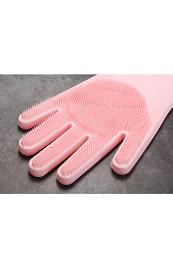 Multiamo Magic Serrated Dish Glove Kitchen Bathroom Cleaning Brush