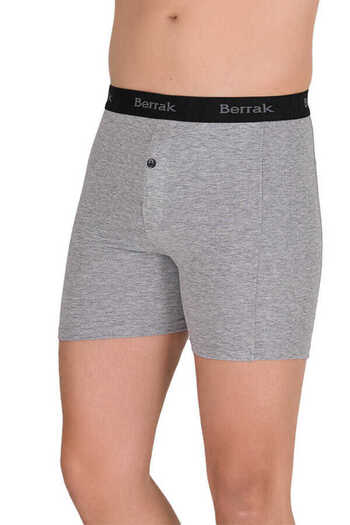 Berrak Men's Elestan Licra Buttoned Long Boxers 4 Pieces