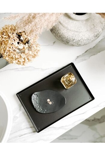 thorqtech Promise Engagement Tray Decorative Metal Bathroom Presentation Holder - Bathroom Tray - Bathroom Organizer Presentation Holder