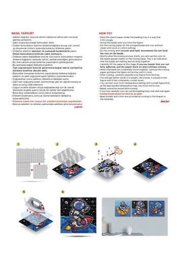 Pixel Pixel Yetişkin Boncuk Aktivite Seti(Astronot)-
