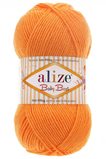 Alize 5 штук Baby Best Anti-piling дитяча пряжа для в'язання ручної роботи, помаранчева 336