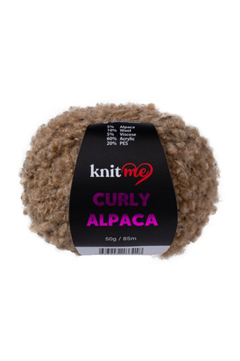 knitme 5 τμχ Μαλακό βελούδινο σχοινί KC04 με τρίχες καμήλας με μάλλινο μπούκλα από μάλλινο αλπητικό μάλλινο με σγουρή υφή