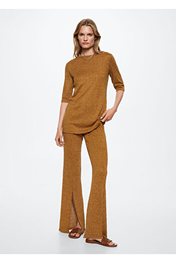 MANGO Woman Mustard Color Women's T-Shirt 37005821