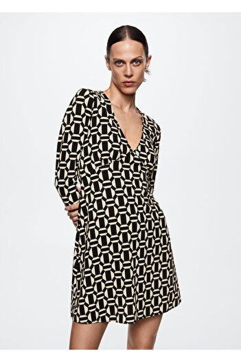 MANGO Woman Μαύρο γυναικείο φόρεμα37065821
