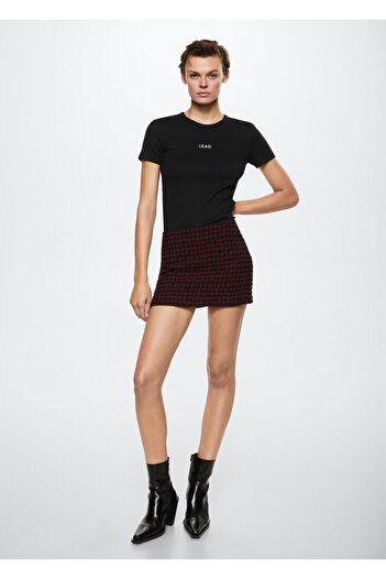 MANGO Black Women's T-Shirt 37075939