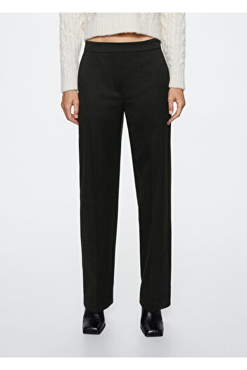 MANGO Woman Gray Women's Trousers 37046717