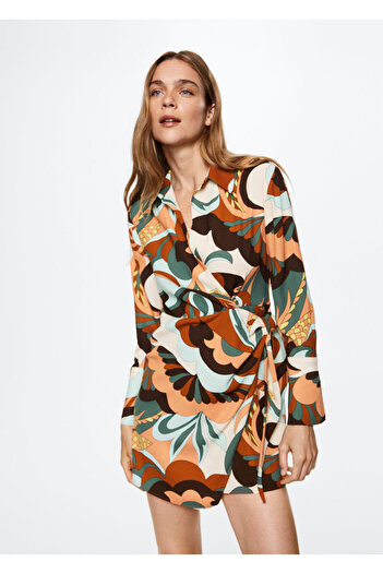 MANGO Woman TURQUESA Women's Adult Dress 37025970