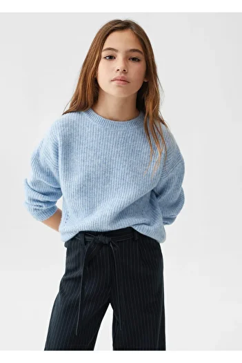 MANGO Kids Navy Blue Girl's Trousers 47010411
