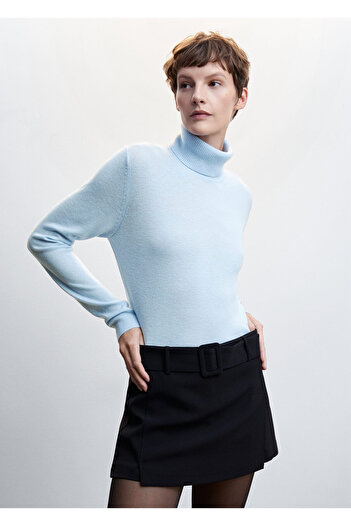MANGO Woman Sky blue Women's Adult Sweater37049089