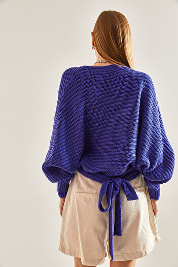 Bianco Lucci Women's Tie Detailed Knitwear Cardigan