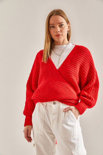 Bianco Lucci Women's Tie Detailed Knitwear Cardigan