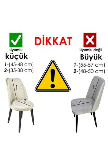kanway Kadife Sandalye Kılıfı Retro Oval Sandalye Örtüsü Sandalye Koruma (KÜÇÜK İÇİN) Bir Adet ( Giri )