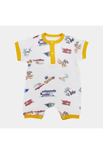 Tiffany Baby Caravan Theme Half Sleeve Short Baby Romper 12026