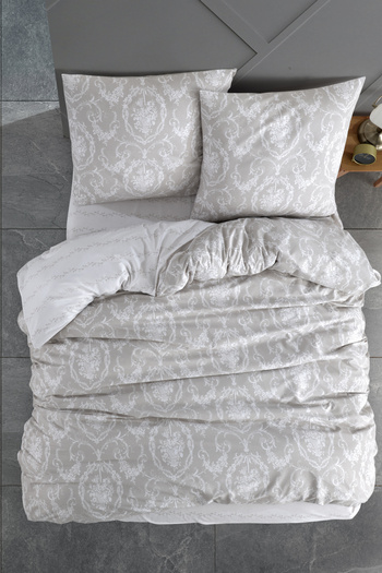 Nordqueen Ranforce Double 100% Cotton Zippered Duvet Cover (200x200) Zippered Pillow Case (80x80)