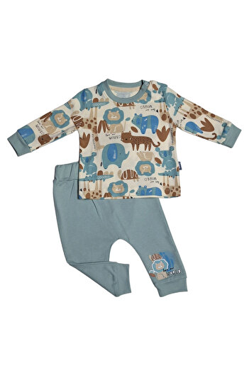 Miniworld 100% Cotton Cute Lion Animal Baby Boy Set of 2