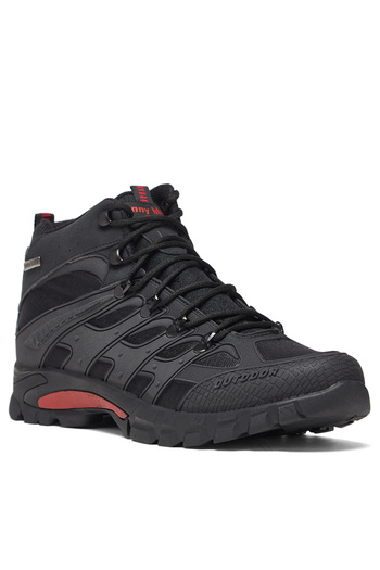 Tonny Black Rot/Schwarz Unisex-Stiefel mit bequemer Passform und wasserabweisender Schnürung