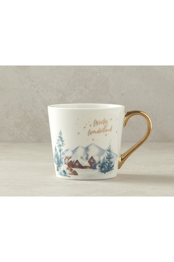English Home Winter Wonderland New Bone China Mug - Gold