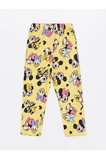 LC Waikiki LCW baby Polo Yaka Kısa Kollu Minnie Mouse Baskılı Kız Bebek Pijama Takım