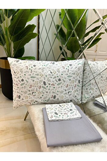 Özcan Ev Tekstil Ranforce Double Sheet Pillow Set 100% Cotton