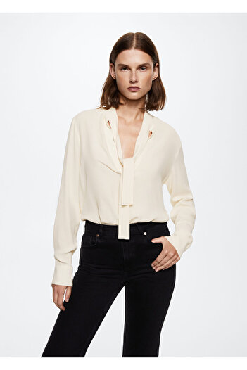 MANGO Woman Bustieră de damă Off White 37005938