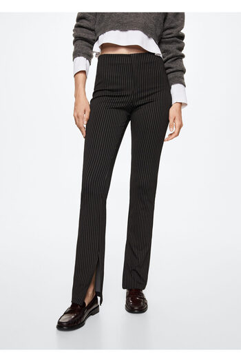 MANGO Black Women's Trousers 37065826