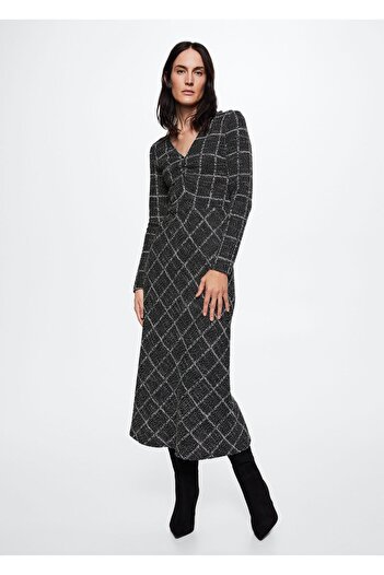MANGO Woman Μαύρο Γυναικείο Φόρεμα 37087763