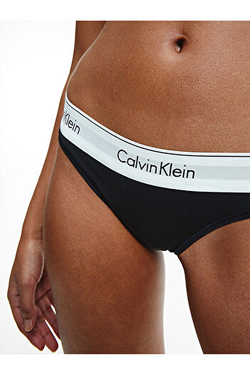 Calvin Klein Kadın Siyah Külot - Orta Bel, Rahat Ve Sportif Tasarım 0000f3786e-001