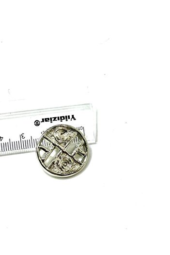 ODDA TASARIM ATÖLYESİ shiny silver italian metallized button