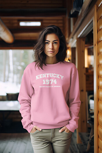 ADABEBEK Premium Kentucky 1974 Printed Style Women's Crew Neck Sweatshirt