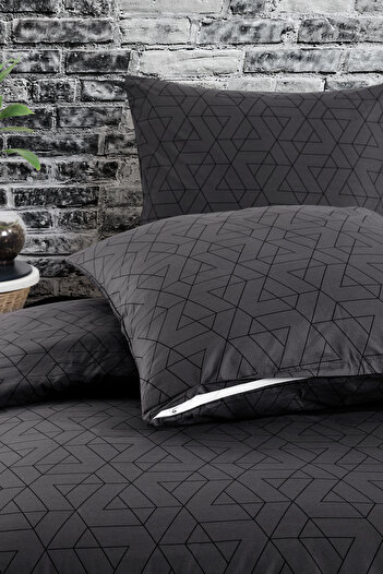 Nordqueen Ranforce Single 100% Cotton Zippered Duvet Cover (135x200) Zippered Pillow Case (80x80)