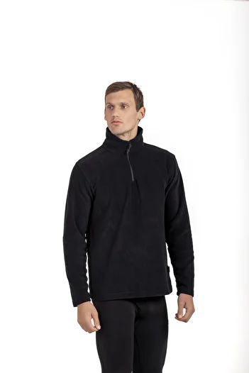 OIL COMPANY Black Thermal Fleece Sweater Unisex