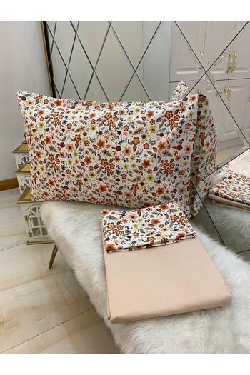 Özcan Ev Tekstil Ranforce Double Sheet Pillow Set 100% Cotton