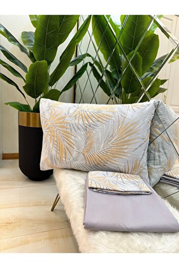Özcan Ev Tekstil Life Single Sheet Pillow Set Gray