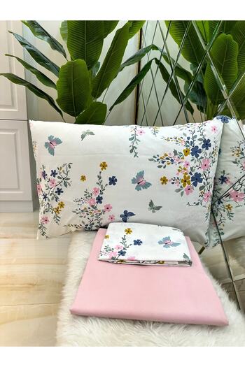 Özcan Ev Tekstil Life Single Sheet Pillow Set Powder