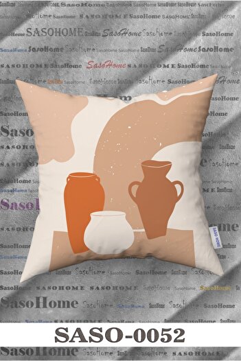 SasoHome Simple Modern Design Floral Patterned Digital Printed Throw Pillow Cover