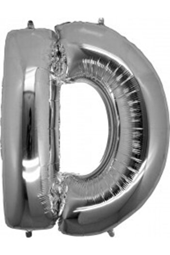 parti sürprizi Foil Balloon Letter D Silver Color 100 Cm
