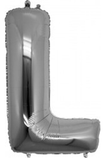 parti sürprizi Foil Balloon Letter L Silver Color 100 Cm