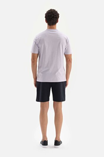 Dagi Lilac V-Neck Basic Supima T-Shirt