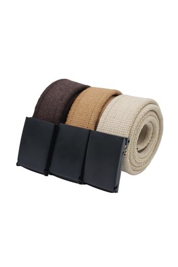 Anatoli Unisex Tactical Ανδρικές Γυναικείες Εφηβικές 3 τεμαχίων Μαύρη αγκράφα Μπεζ Ταν Καφέ Αθλητική ζώνη από καμβά