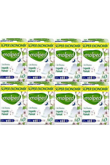 Molped Pure&soft Hygienic Pad Super Economical Night 16 Pieces 8 Pieces