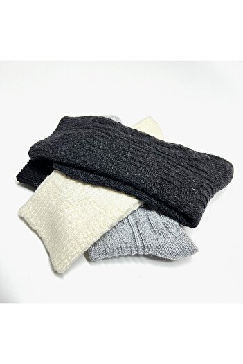 Socks Stations Χειμερινές μάλλινες κάλτσες 4 τεμαχίων Μάλλινες κάλτσες σε κουτί Socks Station Socks