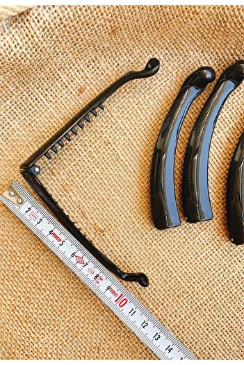 Yeşim Aksesuar Black Color Medium Size Banana Buckle 4 Pieces