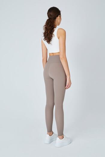 UP&FIT Push Up High Waist Tummy Control Κολάν Μπεζ