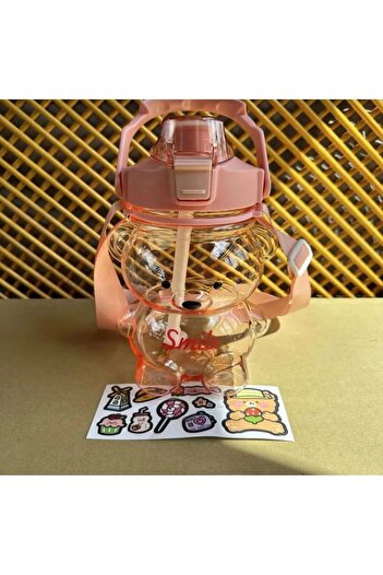 FASTSELLER Flask with Teddy Bear 1000 ML, Water, Drink Flask, Drinker, School, Office, Travel, BPA FREE