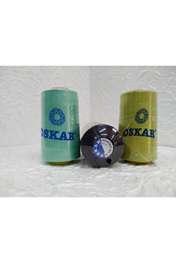 Oskar 120No Polyester Sewing Thread 5000 Mt Set of 3