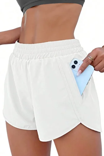 GHASSY CO. Ghassy Co. Women's High Waist Pocket Running Fitness Workout Boxer Tights Shorts