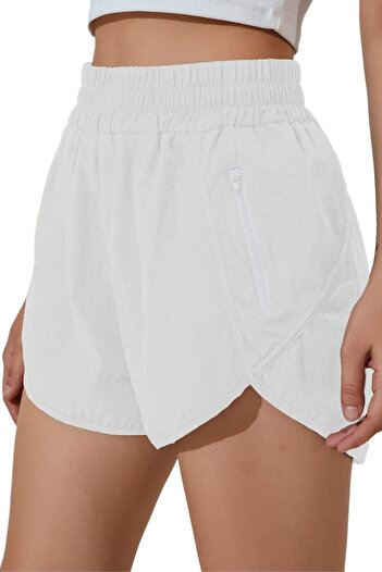 GHASSY CO. Ghassy Co. Women's High Waist Pocket Running Fitness Workout Boxer Tights Shorts